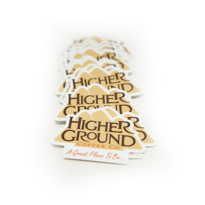 Higher Ground Coffee Co. Stickers (White) Vantage Coffee Roasters
