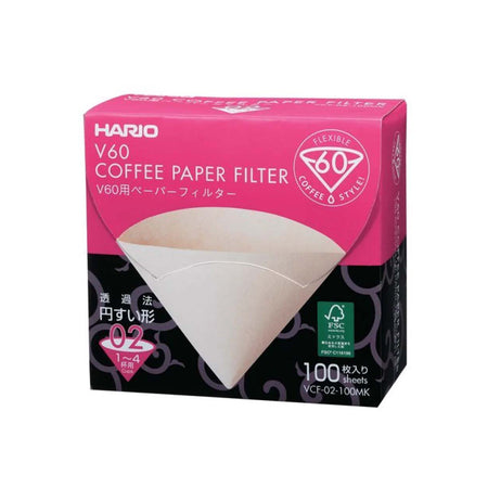 Hario V60 White Paper Filters-Size 02 (100 ct)